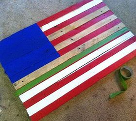 colonial flag wood paint diy, patriotic decor ideas, repurposing upcycling, seasonal holiday decor, woodworking projects, White stripes