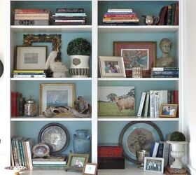 bookcase decor restyle layered, home decor, shelving ideas