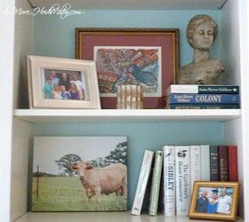 bookcase decor restyle layered, home decor, shelving ideas