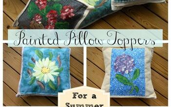 Tapas de almohada pintadas con flores de verano fáciles de hacer