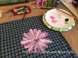 tapas de almohada pintadas con flores de verano fciles de hacer