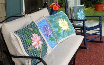 Easy DIY Summer Flowers Painted Pillow Toppers