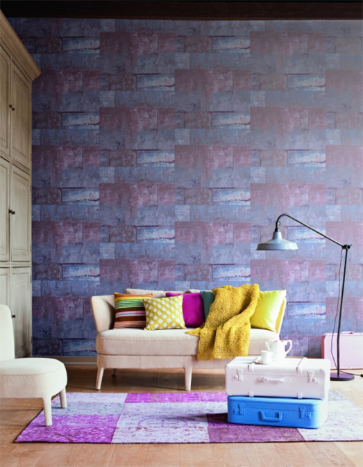 wallpaper transformations stylish trendy, home decor, wall decor, Henge Mahogany Blue Faux Finish Wallpaper
