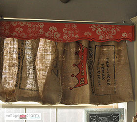 Burlap Coffee Sack Curtains