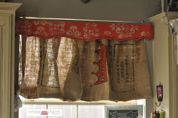 cortinas de saco de arpillera