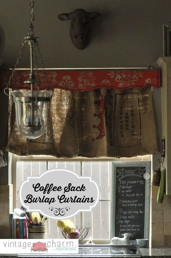 burlap coffee sack curtains