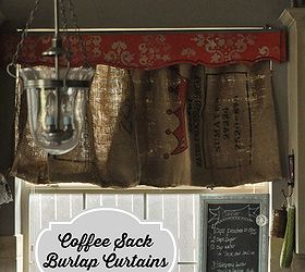 Burlap Coffee Sack Curtains Diy Hometalk