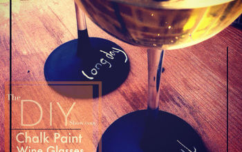 Copas de vino DIY Chalk Paint