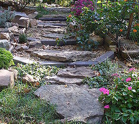 garden sloped yard water drainage, flowers, gardening, landscape, outdoor living