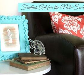 frame feather art diy, crafts, home decor