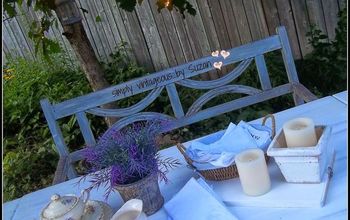 A White-washed Outdoor Table ( and Fairy Lights )