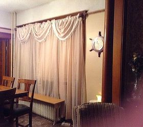 curtains vintage home redo, dining room ideas, home decor, window treatments