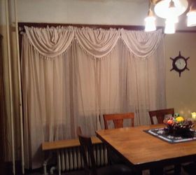 curtains vintage home redo, dining room ideas, home decor, window treatments