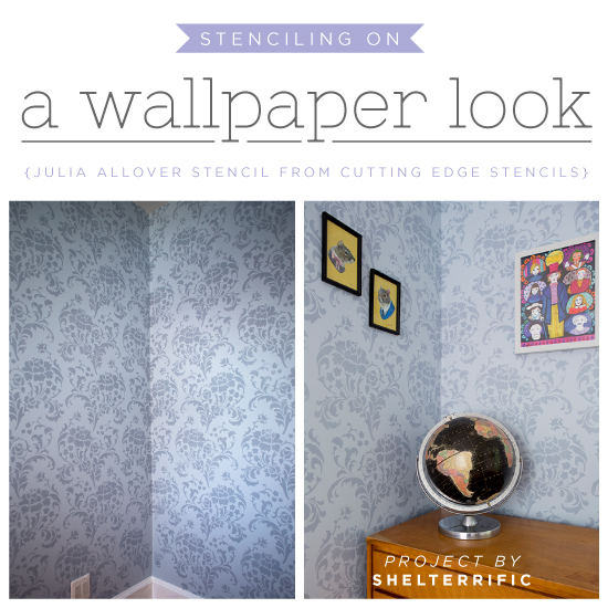 stencil wallpaper imitation diy, painting, wall decor