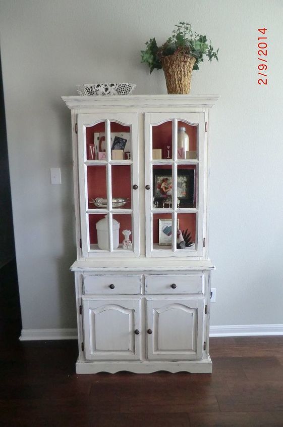 China Cabinet Up Cycle In Cece Caldwell S Paints In Vintage White