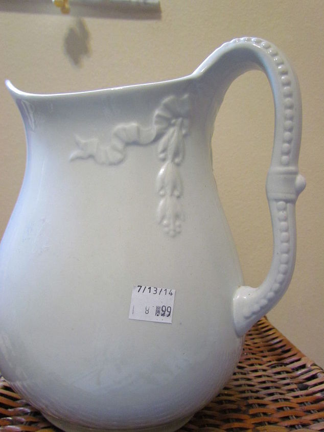 pitcher ironstone china vase, home decor