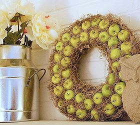 wreath apple diy thrifty, crafts, home decor, wreaths