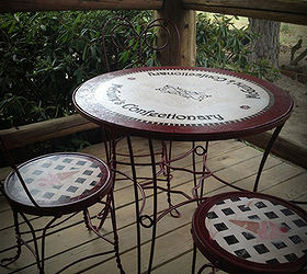 Antique soda fountain table shop and chairs