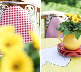 daisy table makeover patio, outdoor furniture, painted furniture