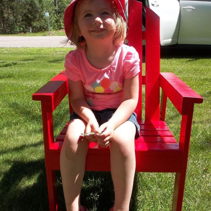 adirondack chair kid size charity, diy, outdoor furniture, painted furniture, woodworking projects