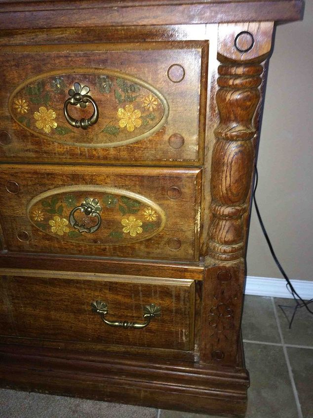 dresser vintage upcycle redo, painted furniture