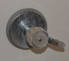 shower valve replacement scald free, bathroom ideas, home maintenance repairs, plumbing, Crusty scald the hell out of you valve