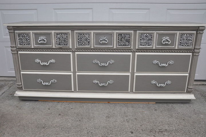 dresser grey lowboy paint, home decor, painted furniture