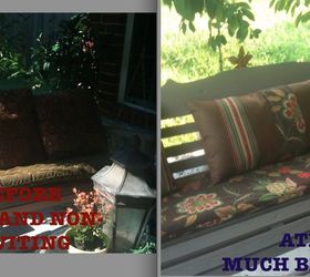 patio furniture cushions redo, outdoor furniture, painted furniture, reupholster