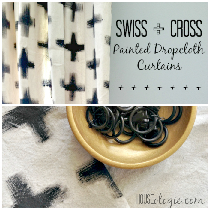 cortinas pintadas con cruces suizas