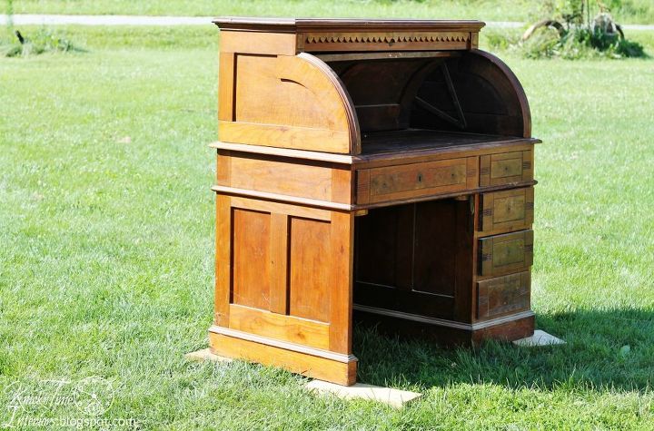 roll top desk antique makeover, painted furniture, painting, repurposing upcycling