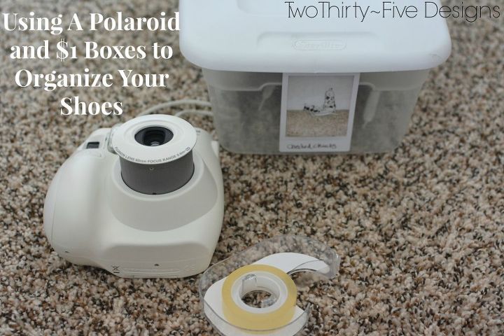 1 armazenamento de sapatos polaroid closettips