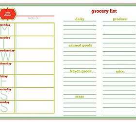 family meal plan binder how to, organizing