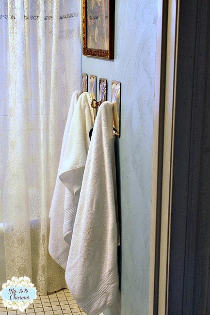 porta toallas vintage con tapa de plato para frer