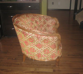 vintage chair reupholstery, diy, reupholster