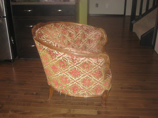 vintage chair reupholstery, diy, reupholster