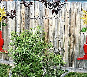 fence art table sunflowers repurposed, crafts, fences, outdoor living, repurposing upcycling