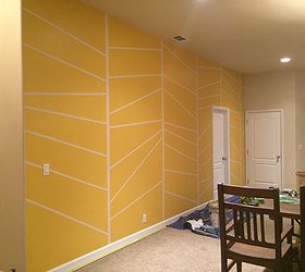 geometric paint accent wall easy, home decor, living room ideas, paint colors, painting, wall decor