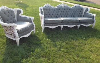 Painting an Antique Couch and Chair Set