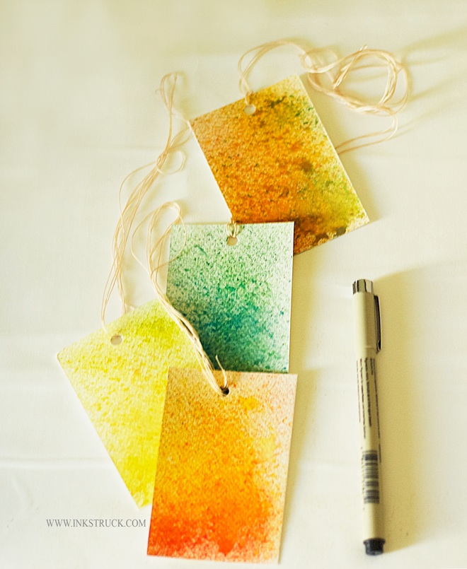 gift tags water color easy, crafts