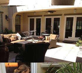 courtyard outdoor living decor, home decor, outdoor furniture, outdoor living