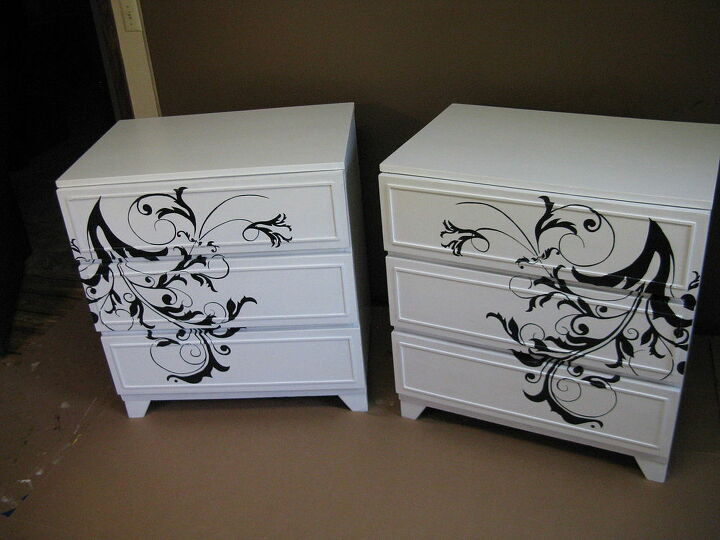 side table paint makeover, painted furniture, After