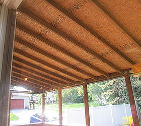 how can i finish my back porch ceiling in an inexpensive way