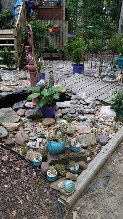 una tetera y algunos cactus