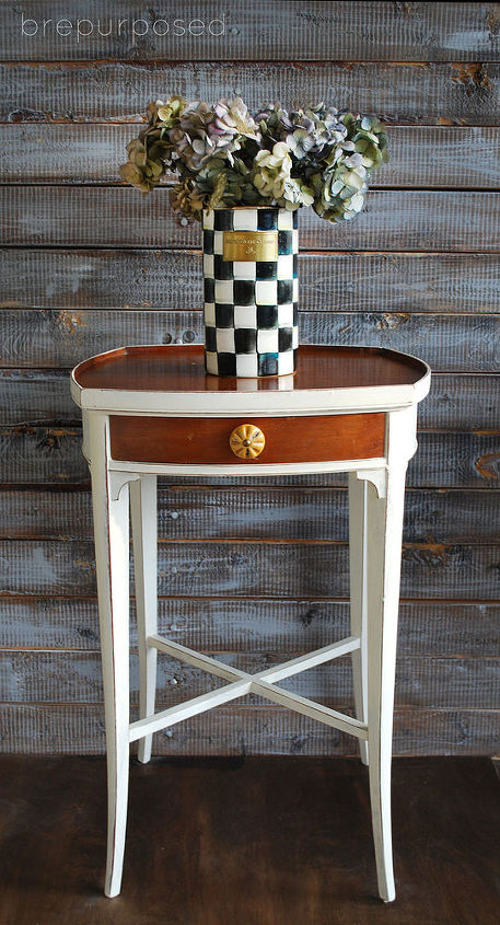 nightstand painted wood contrast, chalk paint, diy, painted furniture, repurposing upcycling