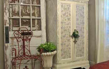 A Shabby Chic DIY Stenciled Cabinet With a Surprise!
