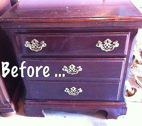 painting furniture nightstand tinting clear wax, how to, painted furniture