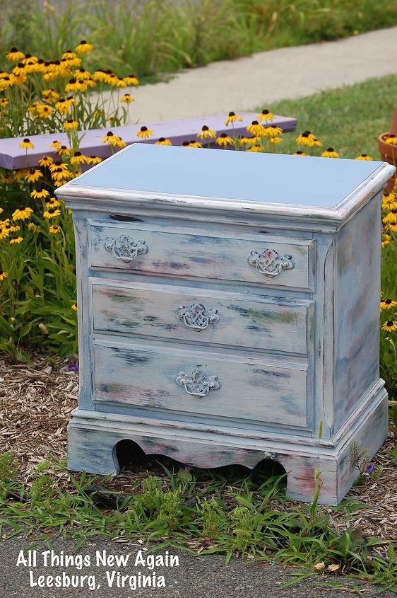 painting furniture nightstand tinting clear wax, how to, painted furniture