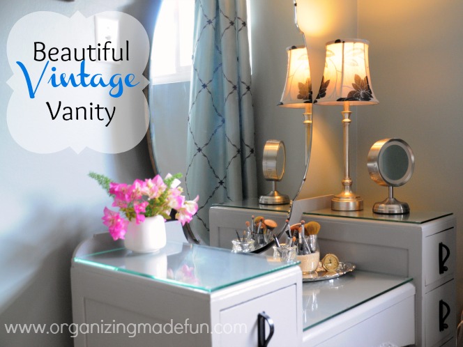 beautifully vanity re do, painted furniture