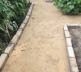 walkway garden backyard project, concrete masonry, diy, gardening