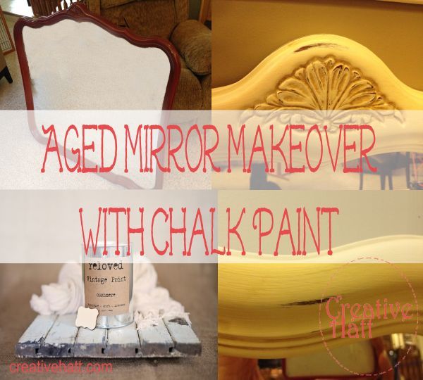 chalk paint mirror makeover, chalk paint, painted furniture, painting, repurposing upcycling